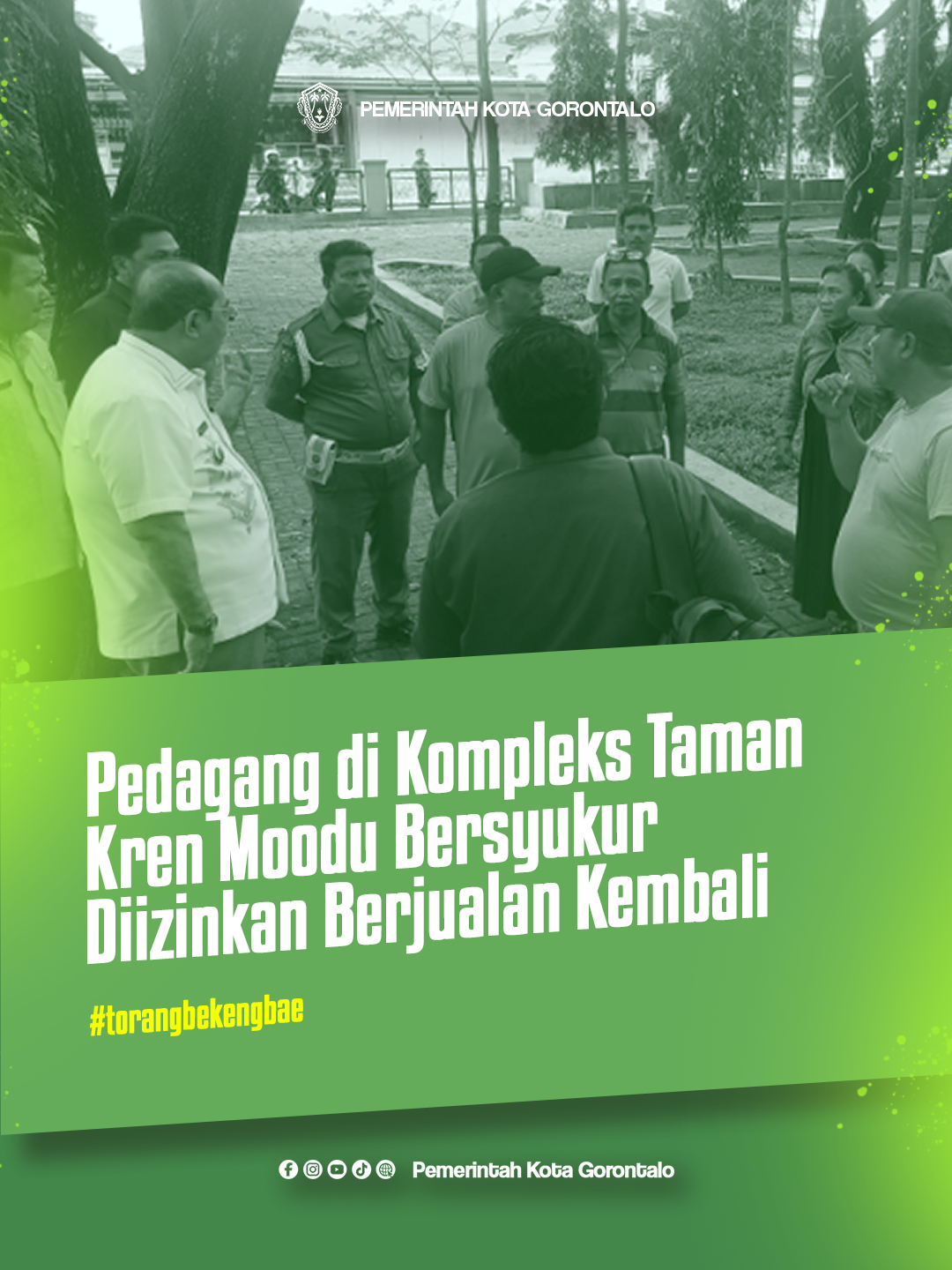 Pedagang di Kompleks Taman Kren Moodu Bersyukur Diizinkan Berjualan Kembali #pemerintahkotagorontalo #diskominfokotagorontalo #torangbekengbae #walikotagorontalo #adhandambea