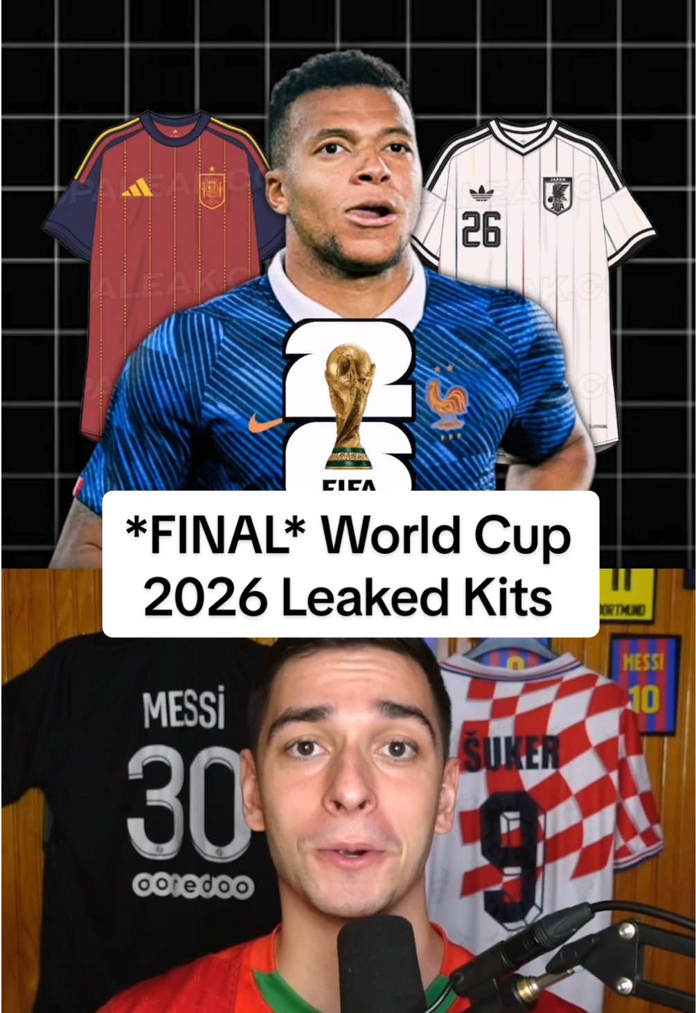 *FINAL* World Cup 2026 Leaked Kits #worldcup #japan #france #senegal #spain 