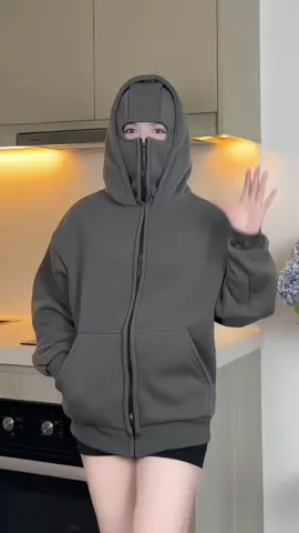 Áo Khoác Hoodie Zip Boxy 