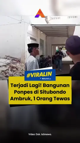Kapolres Situbondo, AKBP Rezi Dharmawan, mengatakan, total ada 12 santriwati yang menjadi korban. Selain korban tewas, 11 lainnya mengalami luka. Sementara korban luka lainnya 6 orang di antaranya saat ini masih dirawat di Puskesmas Besuki, 4 orang dirawat di RSUD Besuki, dan 1 orang dirawat di RSIA Jatimned. Polisi juga telah melakukan olah TKP untuk mengetahui penyebab ambruknya bangunan itu. Rezi menyebut, pihaknya juga berkoordinasi dengan Kemenag atas peristiwa ini. 🎥: Dok. Istimewa. #viral #pondokpesantren #situbondo #peristiwa #akuratco