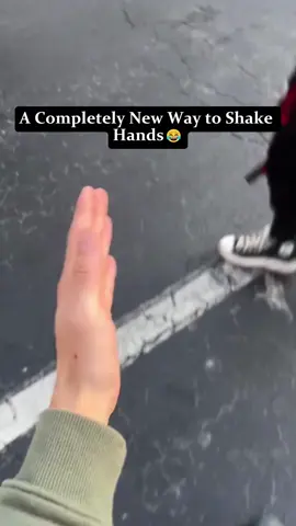 A new way of shaking hands #funnyvideos #funnymoments #us 