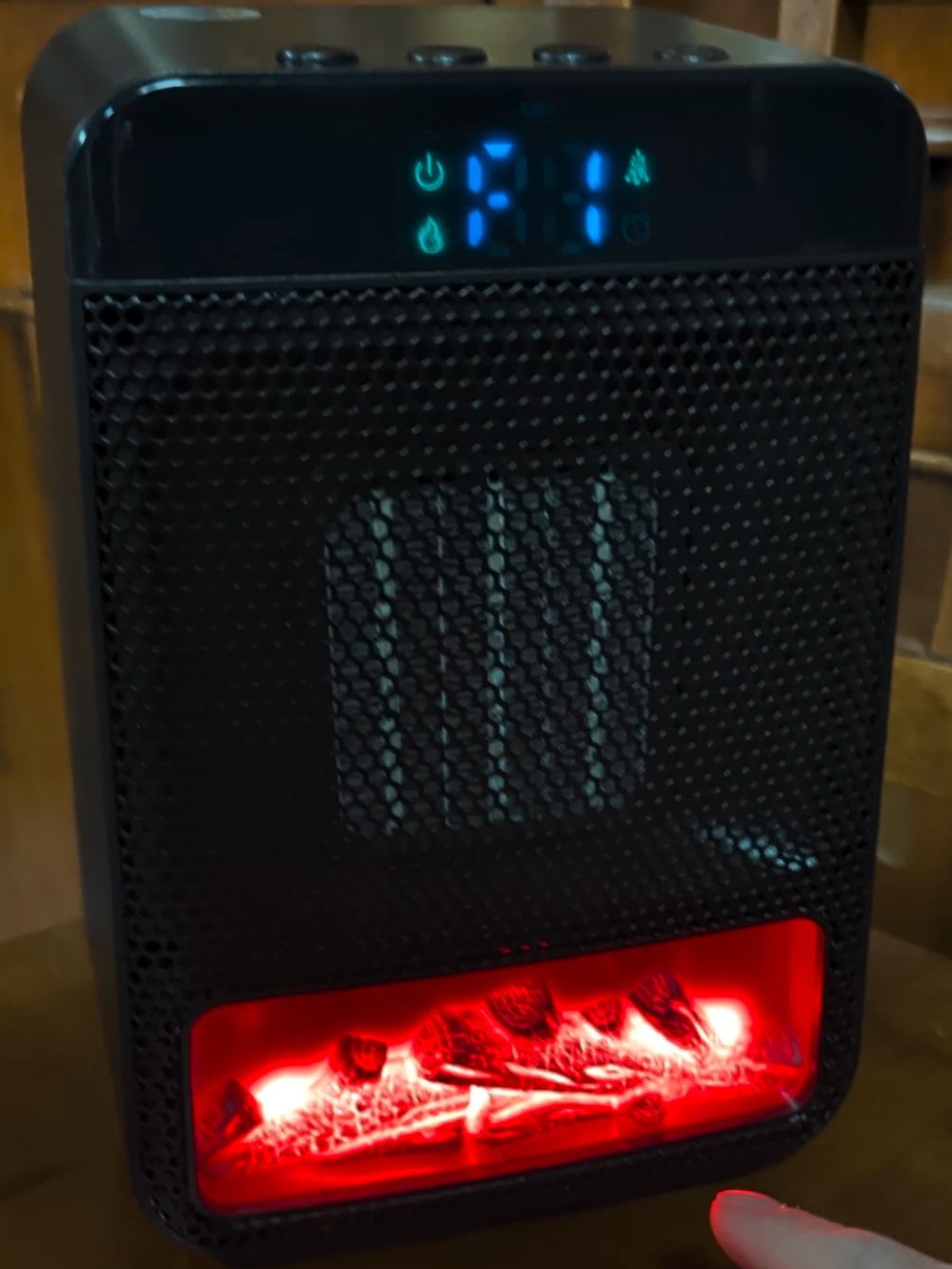 Portable Space Heater With Flame Display! #spaceheater #portable #cozy #heat  #winter 