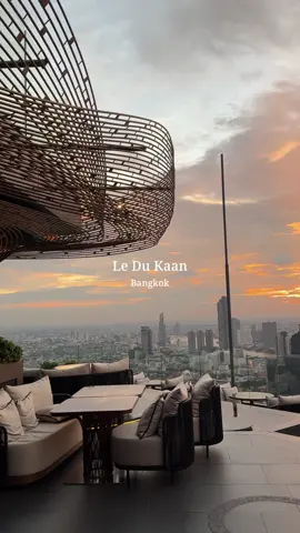 Le Du Kaan ฤดูกาล ร้านอาหาร rooftop วิวสวยมากมองเห็นดึกมหานคร และSunset 🌇☀️เสียดายวันไปฝนตก##bangkok##rooftop##restaurant