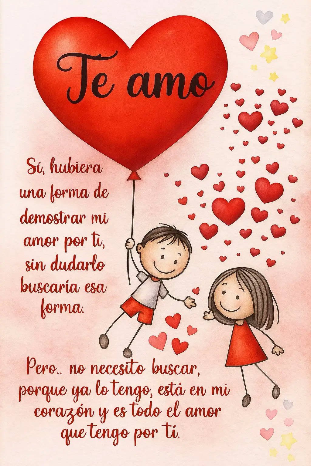 💖✨ Desde el primer instante en que tus ojos se cruzaron con los míos 💫👀, supe que algo dentro de mí había despertado 💥. No fue casualidad, fue destino 🌠💞. Fue el universo conspirando para que nuestras almas se encontraran 💫💑. Desde entonces, cada segundo contigo se volvió un motivo para sonreír 😊❤️, una razón para creer que el amor verdadero sí existe 💍💌. Cada palabra tuya 💬, cada mirada 😍, cada caricia 🤗 me llena el alma de luz 🌟 y ternura 🌹. Si existiera una forma más grande de demostrarte cuánto te amo 💓🔥, créeme, la buscaría sin descanso 🌎💫. Pero comprendí que no hace falta buscar, porque ya la tengo aquí 💖✨, en mi corazón, latiendo fuerte solo por ti 💞❤️. Eres mi sol ☀️ en los días nublados 🌧️, mi refugio 🕊️ cuando el mundo me pesa 🌍, y la melodía 🎶 que da ritmo a mi vida. Tu amor me hace volar alto 🕊️💫, me enseña que amar no es solo decir “te amo” 💬❤️, sino demostrarlo con cada gesto, con cada pensamiento 💭, con cada suspiro que lleva tu nombre 💋💓. Cuando miro tus ojos 🌌✨, veo todo lo que siempre soñé 🌠💞: un futuro contigo 👩‍❤️‍👨, risas infinitas 😂❤️, abrazos eternos 🤗💫, y noches llenas de estrellas donde solo existamos tú y yo 🌙💖. No necesito promesas ni palabras vacías 🙅‍♂️, porque mi amor por ti es real, puro y eterno 💍🔥. Es una llama que nunca se apaga 🔥💫, un sentimiento que crece cada día más 🌹🌈. A veces me pregunto 🤔 cómo algo tan perfecto puede ser real 💞, y entonces recuerdo que el amor verdadero no se busca, se encuentra 💫💖… y yo te encontré a ti 🫶❤️. Eres mi paz 🕊️, mi alegría 😄, mi locura 🤪 y mi destino ✨. No hay distancia 🚶‍♀️🚶‍♂️ ni tiempo ⏳ que pueda borrar lo que siento, porque estás tatuado en mi alma 💘🔥. Así que no necesito buscar ninguna forma especial de demostrarte mi amor 💌, porque ya la tengo: eres tú ❤️. Eres mi razón 🌹, mi inspiración 🎵, mi principio y mi fin 🌙💞. Cada latido de mi corazón 💓 susurra tu nombre 💋, y cada día a tu lado es un regalo 🎁 que atesoro con el alma 💖✨. Te amo con todo lo que soy 💞🔥, con cada pensamiento, con cada respiro, con cada sueño 🌠💫. Porque tú no solo estás en mi vida, tú eres mi vida ❤️🌹💋. #TeAmoConElAlma 💞 #EresMiTodo 🌹💫 #AmorVerdadero 💍❤️ #MiRazónDeSer 💌✨ #AmorInfinito 💘🌙  💑💫  💓🔥  💖🌈  💞🌠  💋💍  ❤️💫
