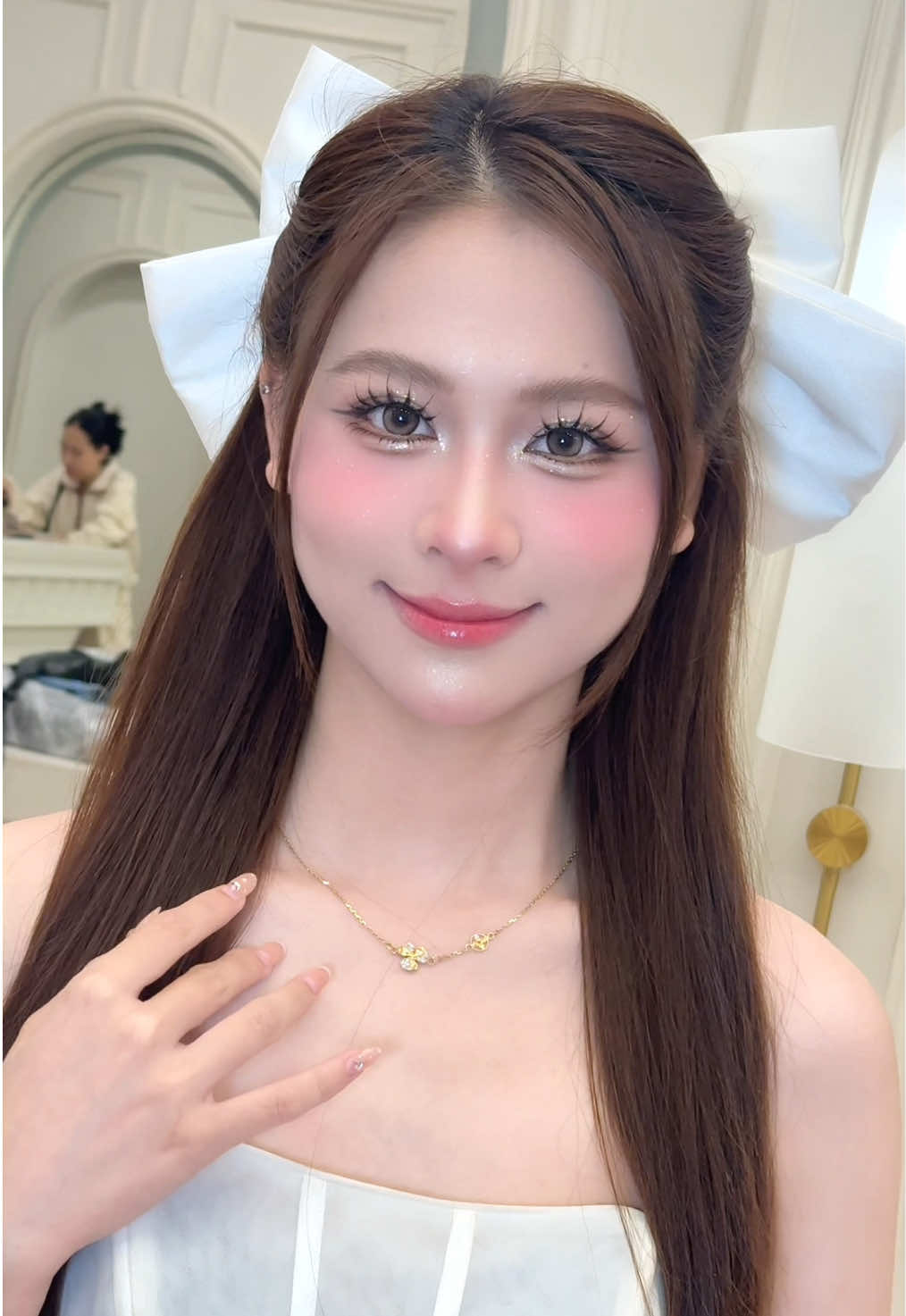 Sự lựa chọn hoàn hảo cho các nàng yêu màu hồng ghét sự giả dối  - Đặt lịch ngay để sớm có look xinh như này nha 🌷 #makeuphanoi #trangdiemhanoi #makeuptiec #makeupaodai #makeupkiyeu 