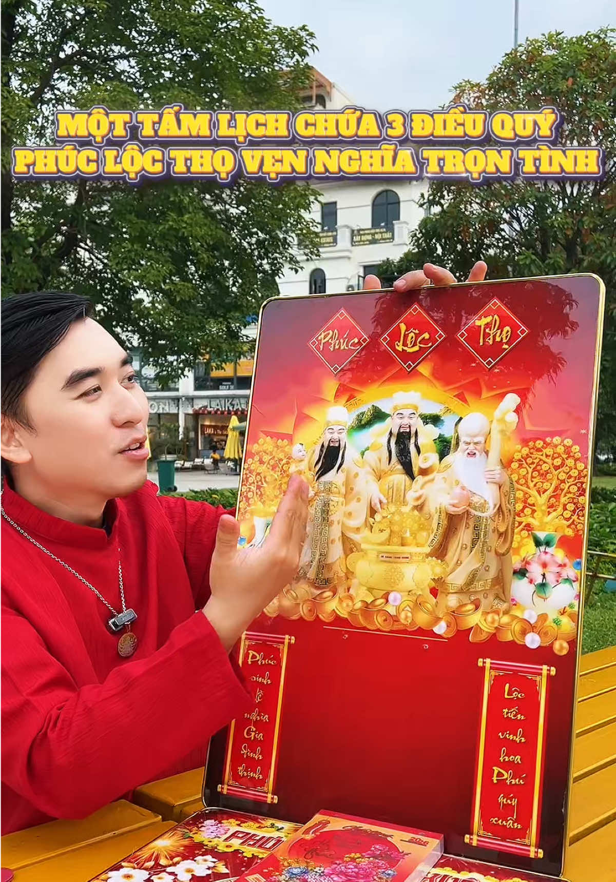 Lịch Tết đủ 3 ông Phúc Lộc Thọ. Yên vui cả năm #ongbongonghe #lich2026 #lichtreotuong #lichtet #lichmaihuyenanh 