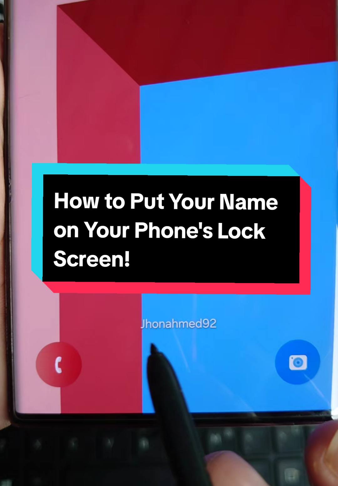 How to Put Your Name on Your Phone's Lock Screen! ⚡📱. #android #samsung #features #tipsandtricks #lockscreen 