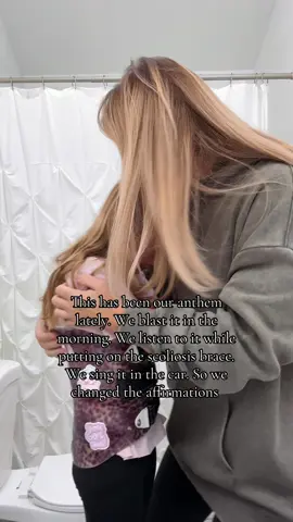 This has been Preslees jam and feels like it was made for scoliosis 💚 Sia you have a big fan  #scoliosiswarrior #scoliosis #raisinglittlepeople 