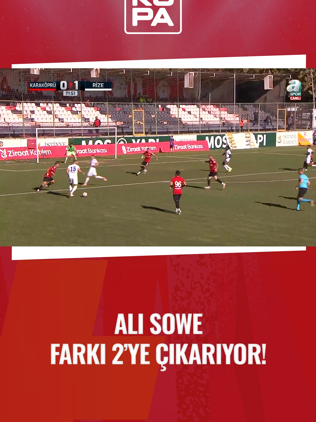 Ali Sowe farkı 2'ye çıkarıyor! | Karaköprü Belediyespor-Çaykur Rizespor | Ziraat Türkiye Kupası #futbolunkalbi #neizlesem #sporgünlükleri #sporhaberleri #sadecespor