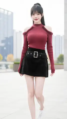 Áo len nữ dài tay phối lông thỏ