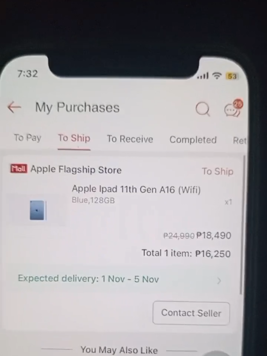big discount talaga from 18k plus to 16k plus na lang.  hihintayin ko sana mag 11.11 bago mag purchase pero napaaga HAHAHA. will upload unboxing pagkarating. sa apple flagship store mismo ako nag buy #ipad11thgen #ipada16 #appleproducts #1111 #foryoupage 