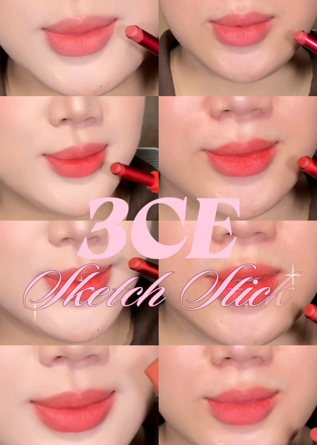 Mặt mộc và makeup swatch son !!! #3andChịEm #HợpTácCùng3CE #SonSapMau #sketchstick