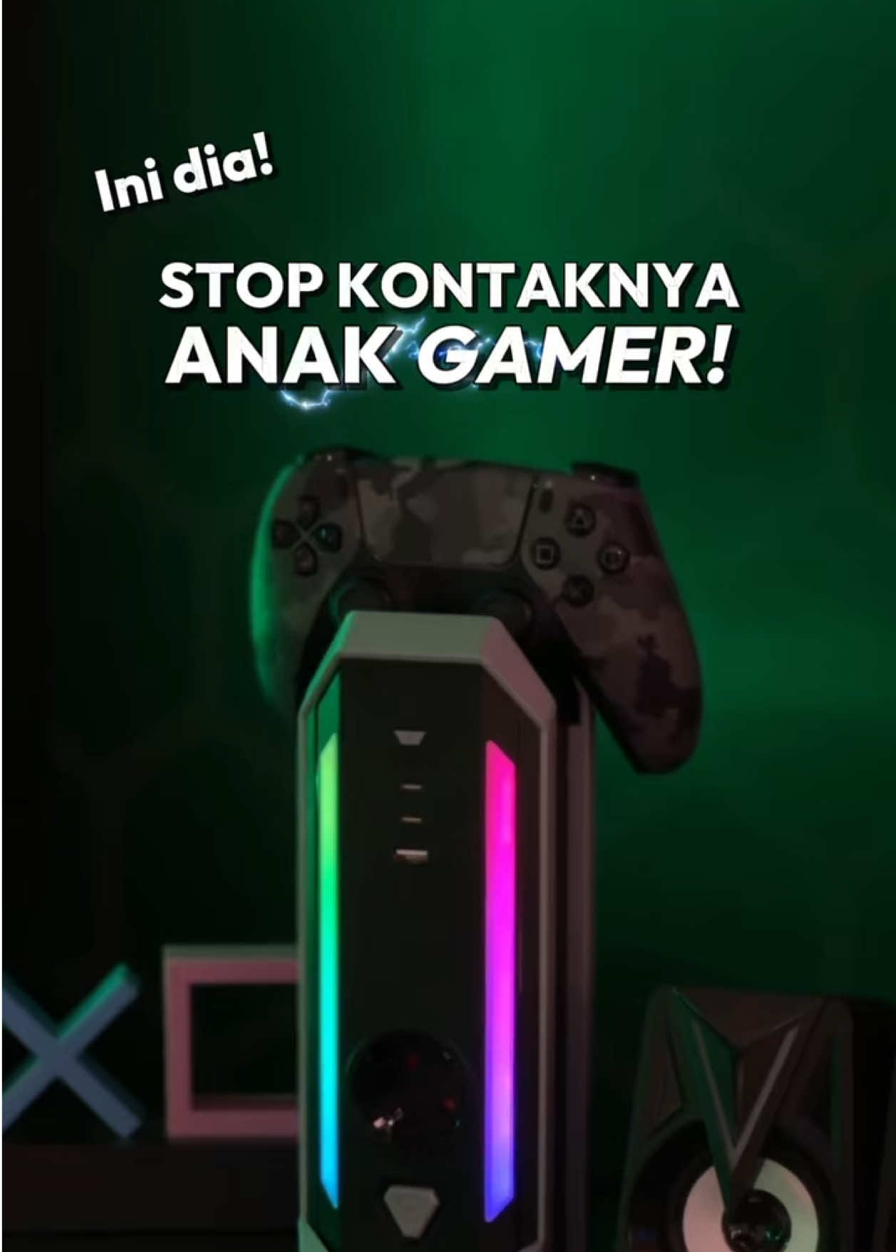 ✨Krisbow Stop Kontak Tower 4 Soket✨ stop kontaknya anak gamer sejati, nih! Selain banyak colokannya, lampu RGBnya pas banget buat nemenin suasana gaming biar makin immersive 🔥 🛒Checkout stop kontaknya di link bio no.175 ya🧡💙 #ruparupa #OmniChannel #StopKontakGamer #StopKontakEstetik #StopKontakBanyakUntukGaming