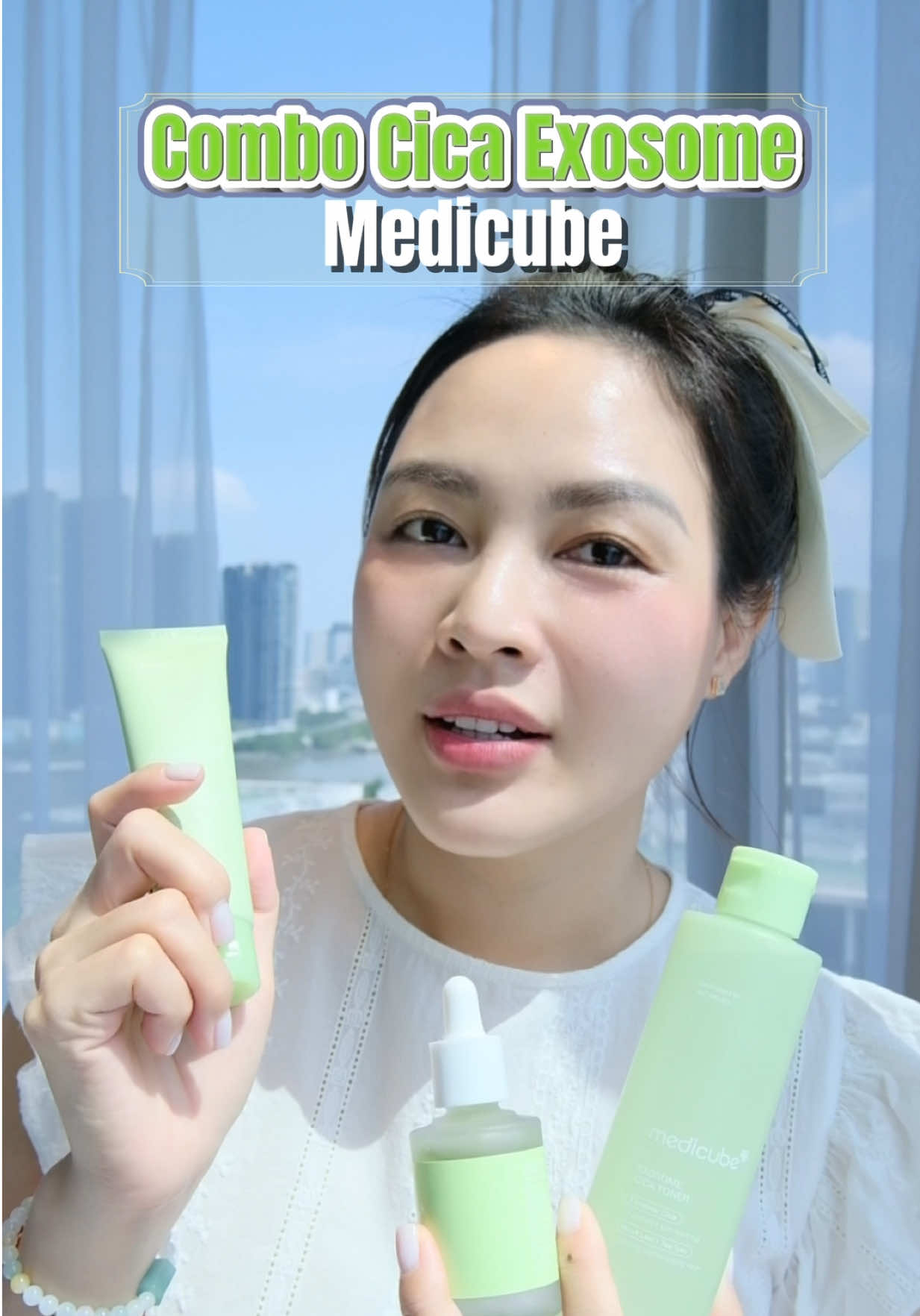 Combo Cica Exosome phục hồi, làm dịu, cấp ẩm, hỗ trợ cho da mụn, nhạy cảm. Hỗ trợ kiểm soát dầu, lỗ chân lông luôn xài cả bộ mướt lắm #medicube #cicaexosome #kemduong #serum #skincare 