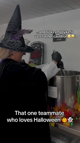 That one Halloween obsessed colleague 👻🎃🧙 #chucklinggoat #halloween #cauldron #witch #funnyreel 