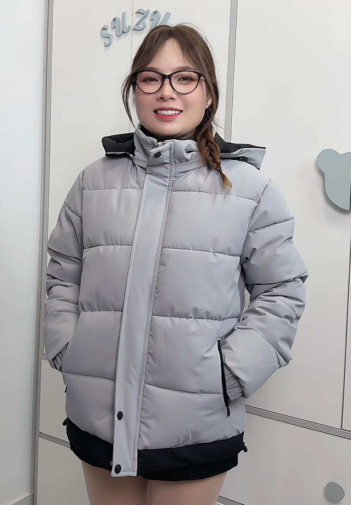 [Mũ rời]Áo phao Nam phối gấu cao cấp loại dày , mũ tháo rời có thể giặt máy ##lanhxuanha