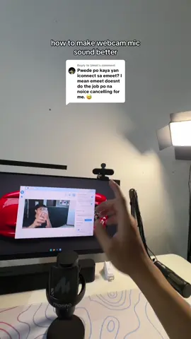 Replying to @Umali how to use your webcam while using an external microphone  #Tech #techtok 