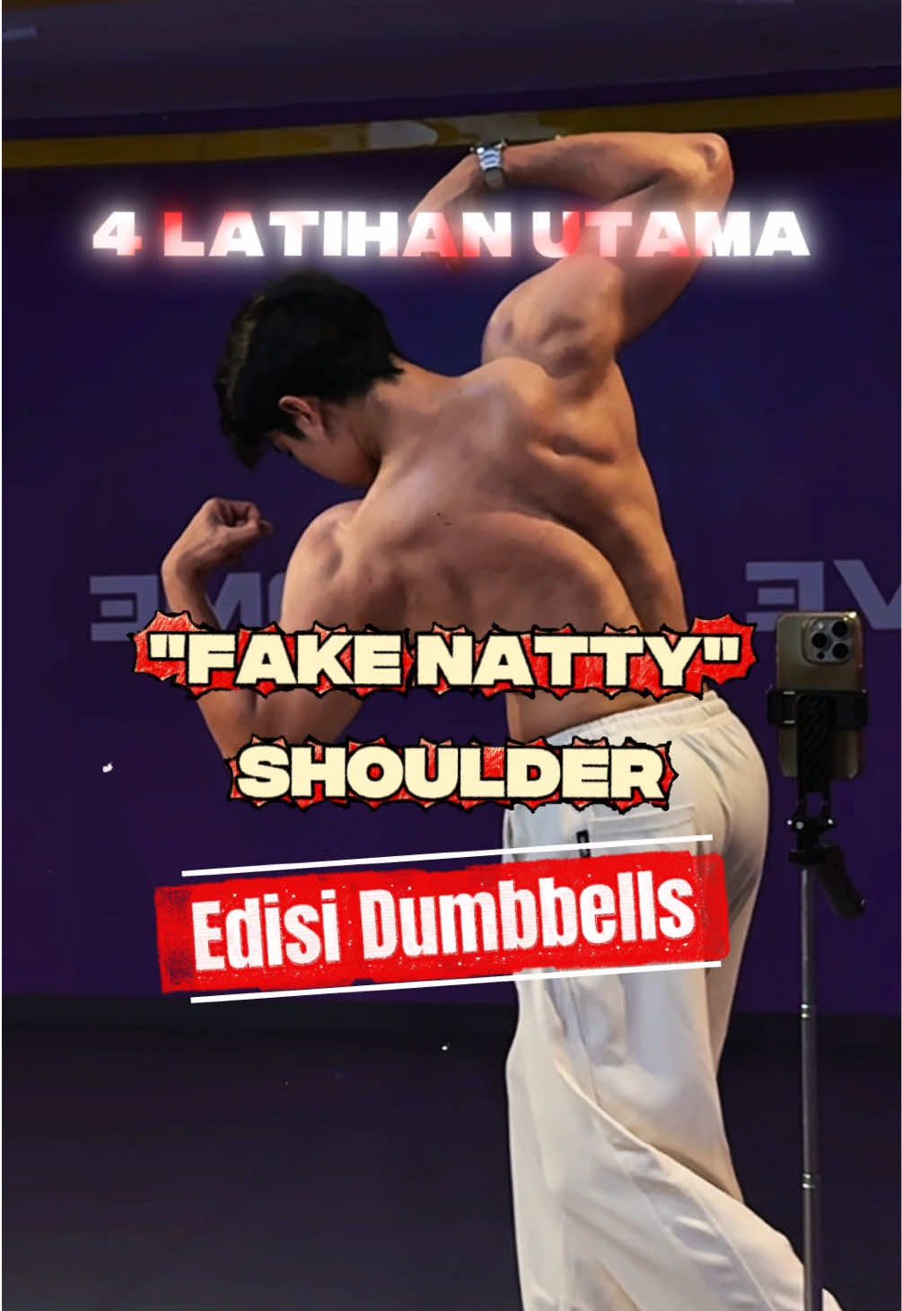NATURAL tapi mau BAHU LEBAR ? 🔥  wajib latih 3 bagian Bahu, pakai dumbbell saja cukup. Asalkan selalu Progressive Overload 🔥 #gym #GymTok #shoulder 