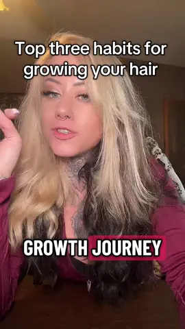 Top three habits for growing your hair #hairtok #hairgrowth #longhair 
