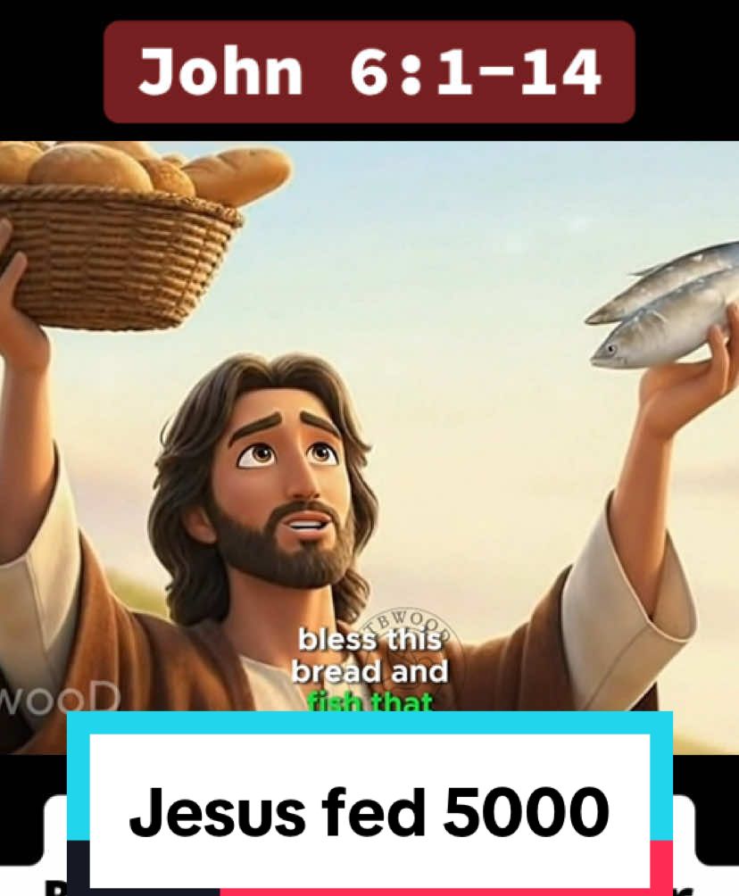 Jesus fed 5000 people from nothing #bibleverse #biblestorieswithliv #church #christantiktok #bible #prayers #JTBwood #animation #biblestories 