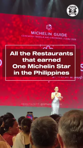 Here are all the restaurants that were awarded One Michelin Star by the Michelin Guide at its debut in the Philippines! Congratulations to all the chefs! #MichelinGuidePH #MichelinStar26
