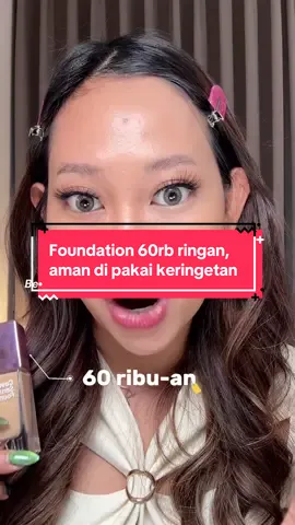 Foundation 60rb rasa skin tint, ringan bgt, oke buat daily, di pake keringetan aman, no crack no crease. Beli deh murah bgtttt ini #DazzleMe #CoverMe #CoverMeSerumFoundation 