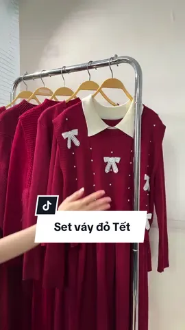 Set váy đỏ đón Noel- đón Tết nha các Mom #tet2026 #vayxinh #xuhuong #xuhuongtiktok #bigsize 