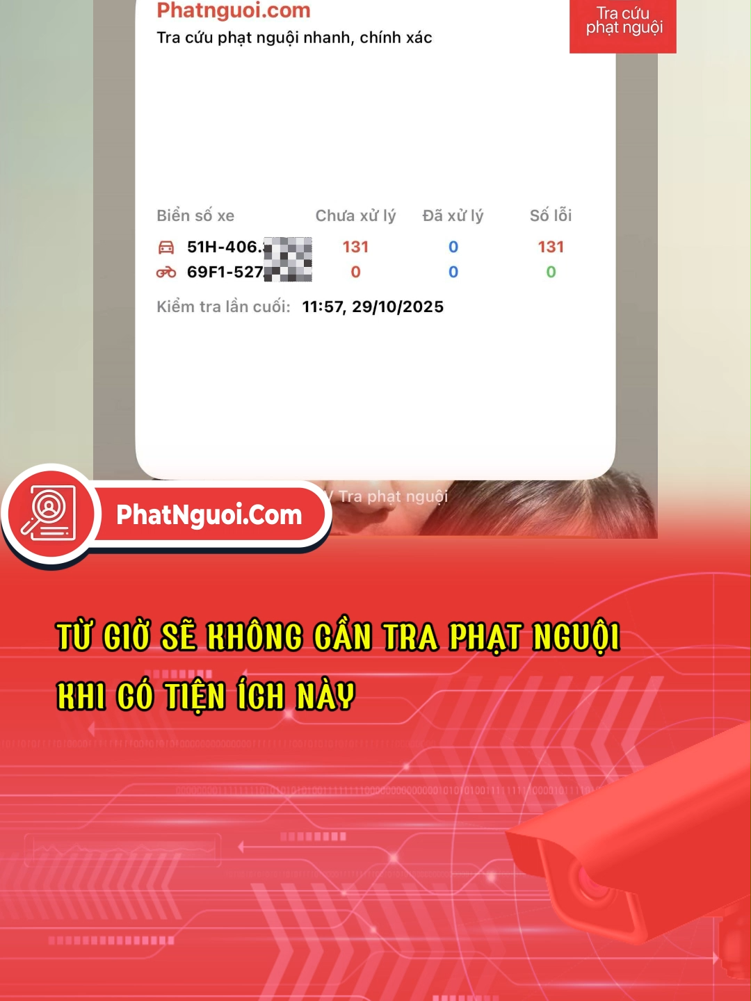 KHÔNG CẦN TRA NGUỘI, LỖI SẼ TỰ ĐỘNG HIỆN TRÊN MÀN HÌNH #phatnguoioto #phatnguoixemay #nghidinh168 #phatnguoi #videoviral
