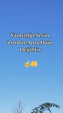 Yanlızlığı Sevin Zordur Ama Hain Değildir☝️🤲Rabbimiz Var Çok Şükür☝️🤲🤲