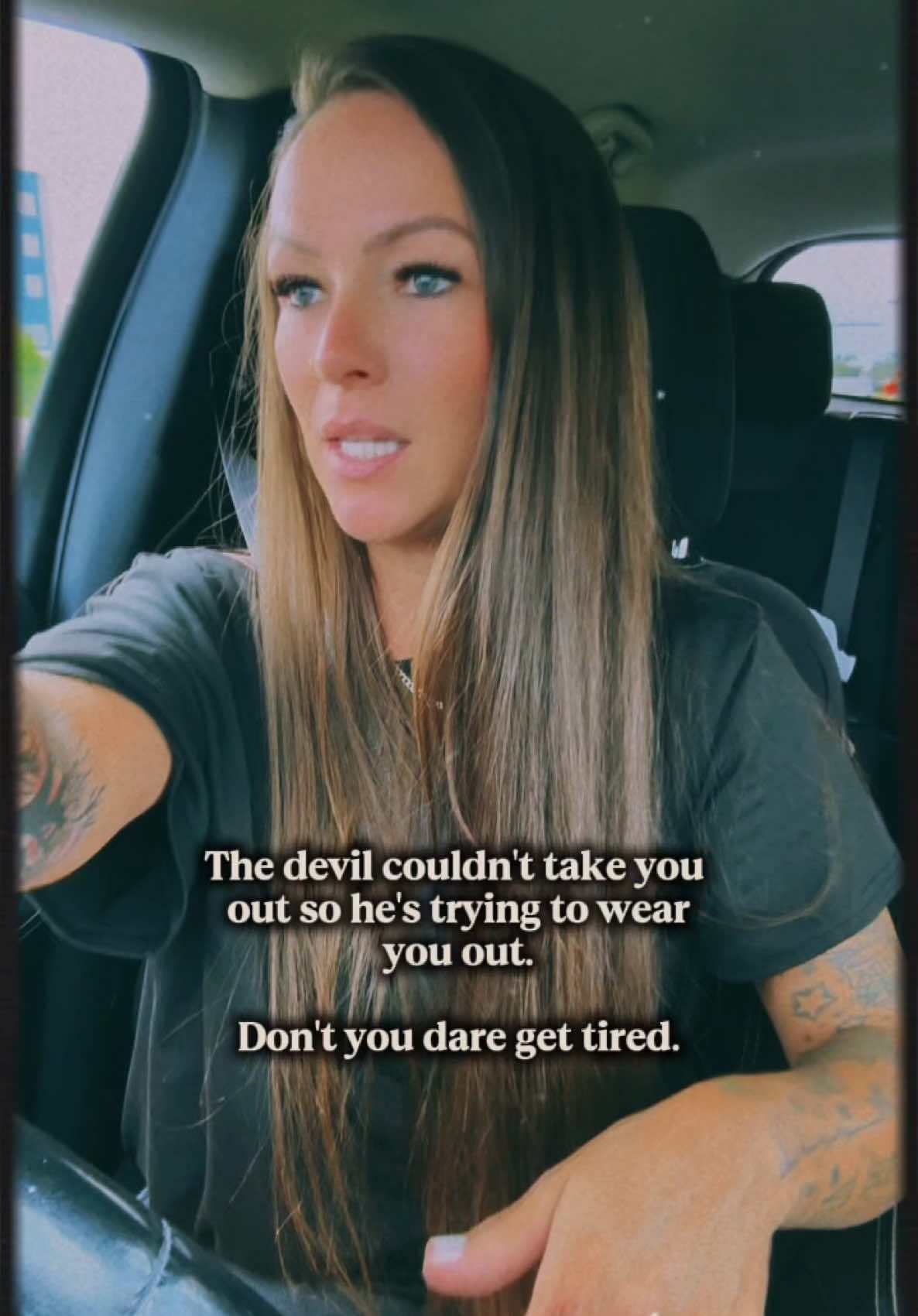 #CapCut KEEP PUSHING. If I can do it, so can you my love! ❤️ #dailyreminder #warrior #strength #tired 