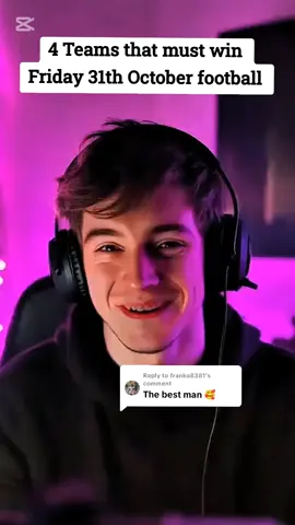 Replying to @franko8381  Tomorrow, Friday 31st October, these are 4 teams that must win their games — if they don’t, it’ll be bad for their season! 😬 Yesterday we got 2 out of 3 right (PSG shocked everyone 😅), but today we’re going for a clean 4 out of 4. Watch till the end as I break down Luton vs Forest Green, Dortmund vs Augsburg, PSV vs Fortuna, and Dynamo Brest vs Molodechno — let’s get those winning vibes rolling! 💪⚽🔥  #MatchDay  #FootballAnalysis 