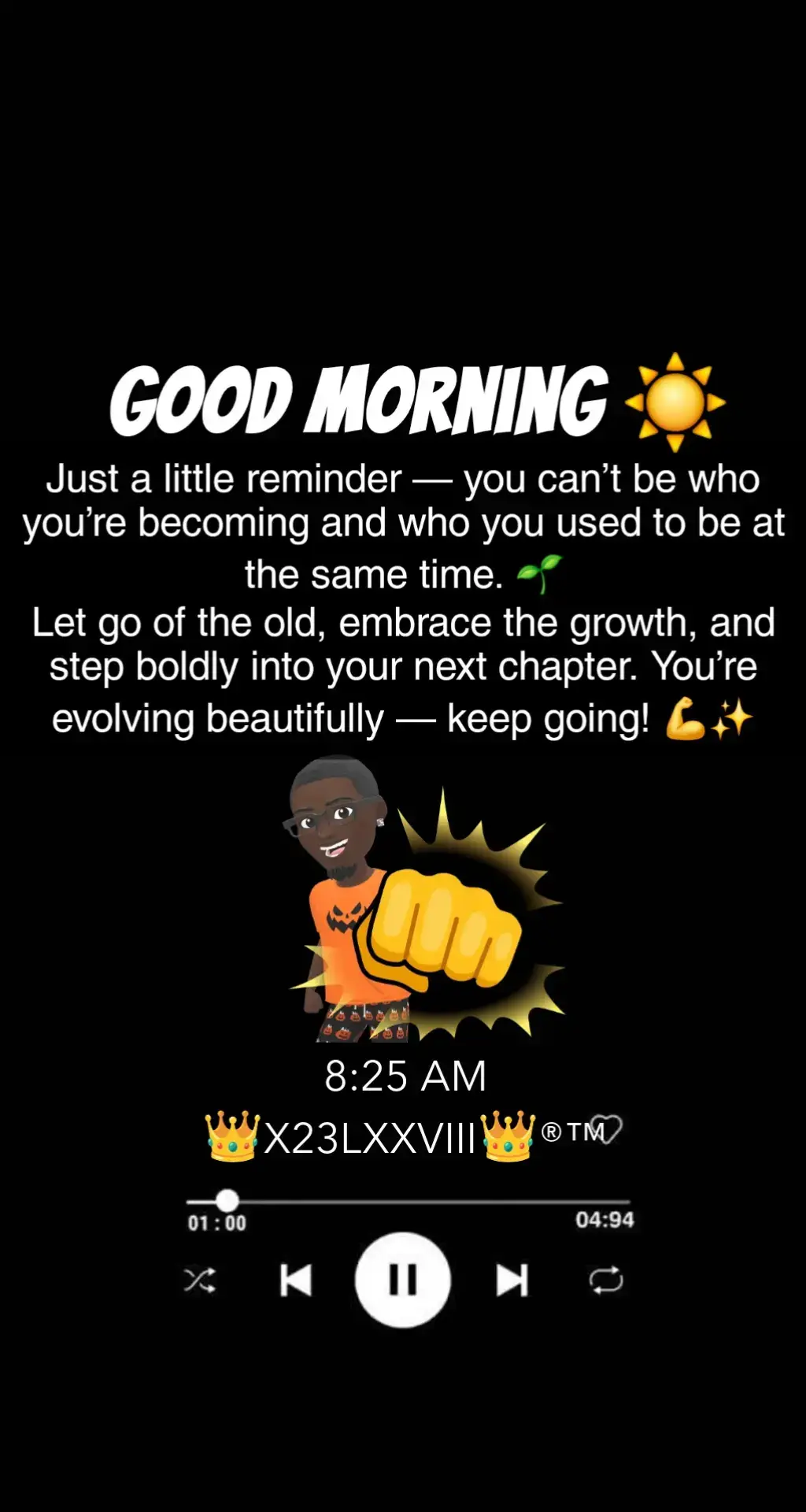 A little reminder to let go of the past and embrace who you're becoming. Growth requires change. Step boldly! Sending good vibes your way. 🧡 ​#dailymotivation ​#growthmindset ​#inspirationalquotes ​#newbeginnings ​#tiktokquotes