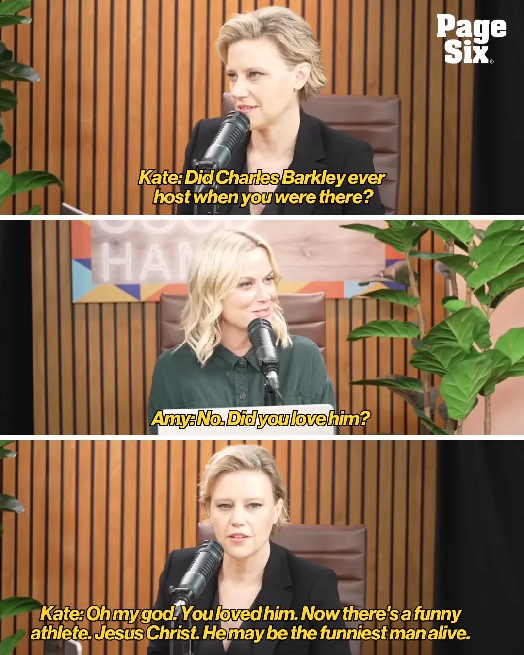 Kate McKinnon is Charles Barkley's biggest fan 😂 📸: Good Hang with Amy Poehler, Getty