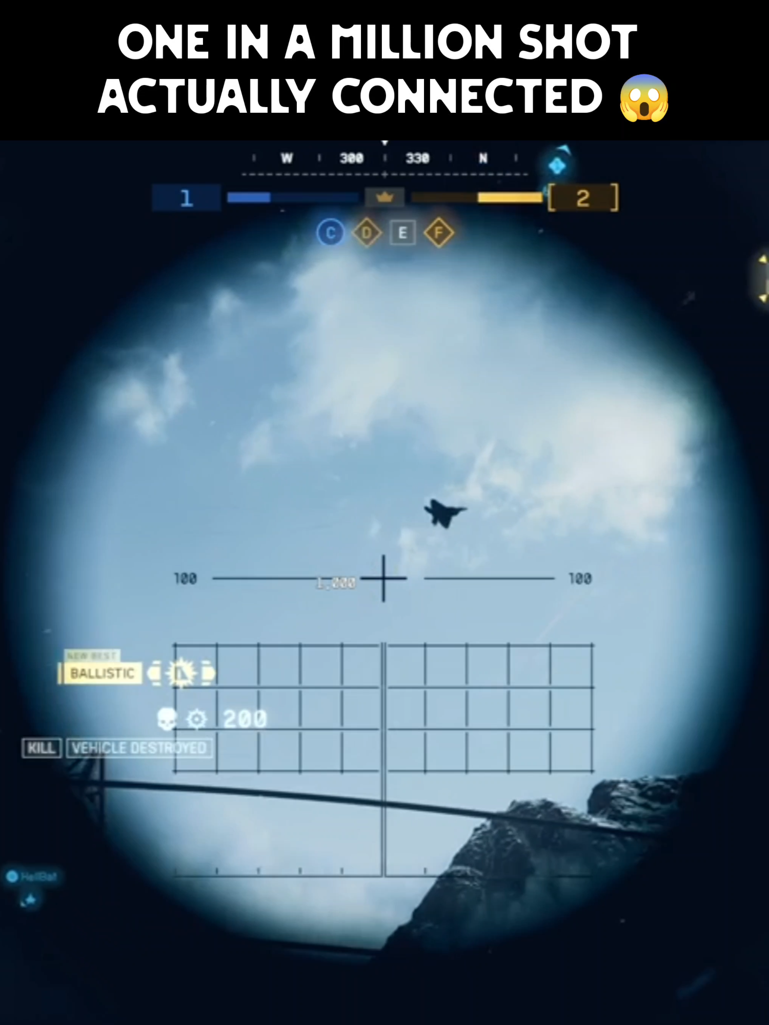 one in a million shot actually conected # #battlefield #battlefield6 #battlefield6clips #bf6