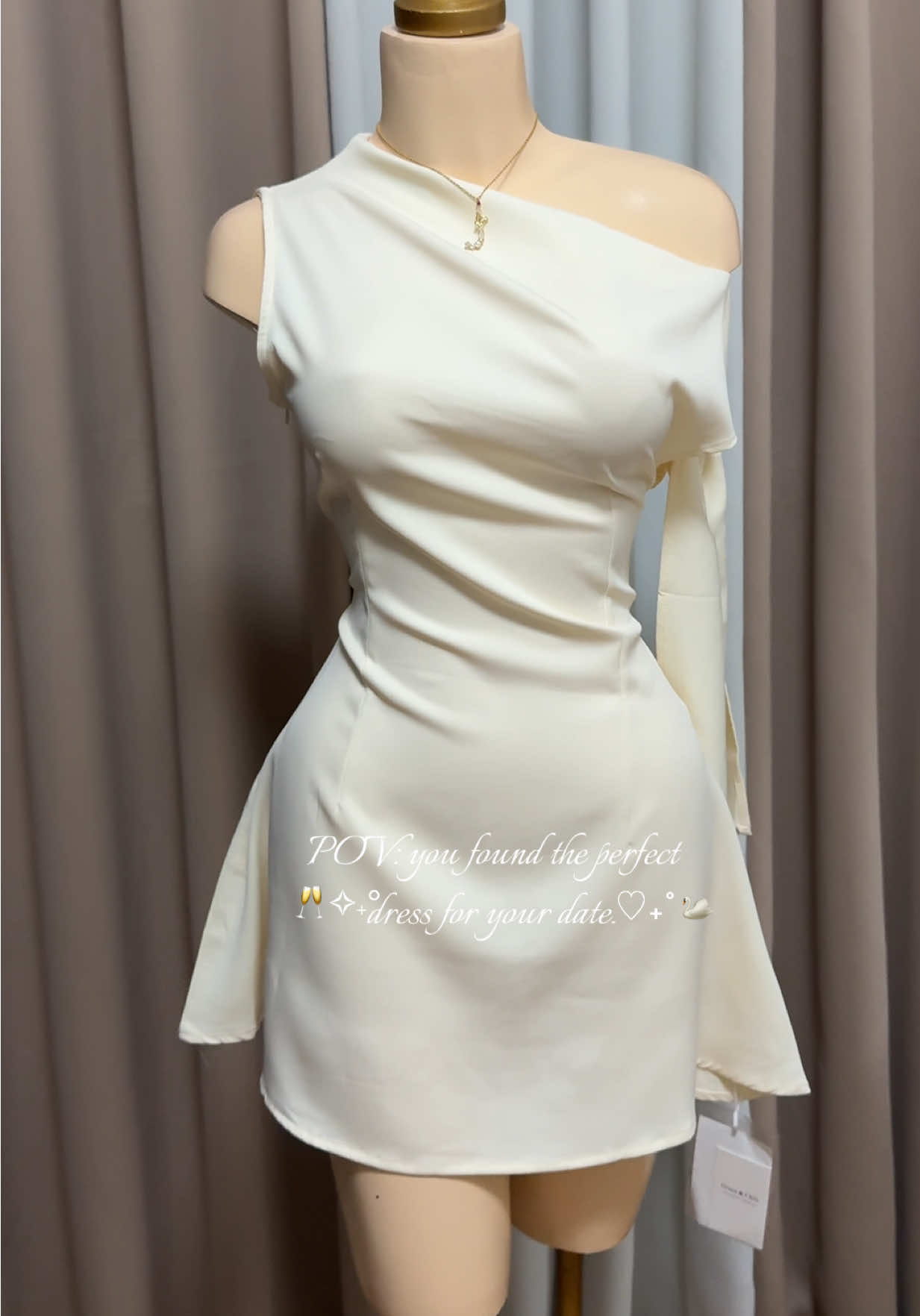 Classy. Elegant. Timeless. Exactly what you’re looking for. 👀🫶 #dress #dressrecommendation #whitedress #classydress #OOTD 