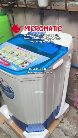 Semi-automatic washing machine, rust-proof, at may 10kg capacity pa! — perfect sa buong pamilya! Save time, save energy, at no more backpain na kakapiga! #washingmachine #automaticwashingmachine #micromatic #semiautomaticwashingmachine 