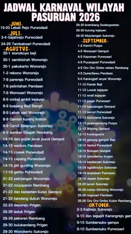 jadwal sementara karnaval kabupaten Pasuruan #karnaval2026#karnavalsoundsystem #kabupatenpasuruan 