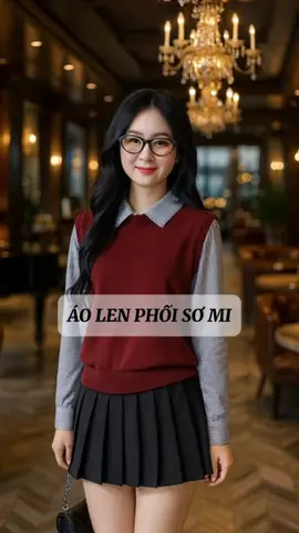 Áo Sơ Mi Phối Kẻ Chất Len Lông Thỏ #aolen #aolennu #aolenxinh #aolencosomi 