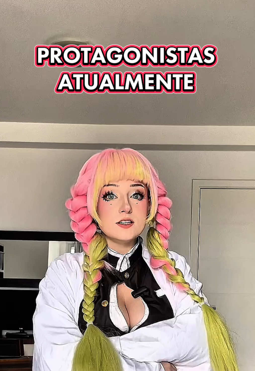 Protagonistas de animes antigos vs animes atuais. Concordam? #cosplay #cosplayer #anime #demonslayer #mitsuri 