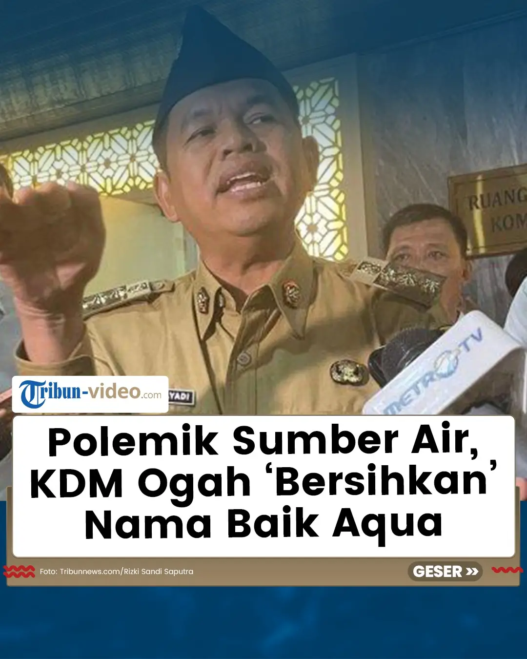 Sumber Air Jadi Polemik! KDM Ogah Disuruh Bersihkan Nama Baik Aqua: Saya Juga Harus Jaga Integritas! Baca berita selengkapnya di situs video.tribunnews.com  #sumberair #aqua #kdm #dedimulyadi #gubernurjabar 