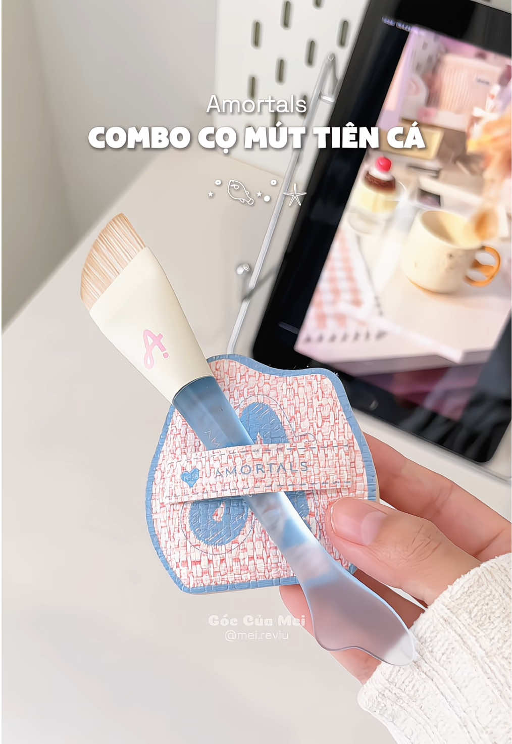 Cả cọ và bông nút đều xinh 🐳 #bongmuttrangdiem #bongmutamortals #trangdiem #makeup #goclamdep 