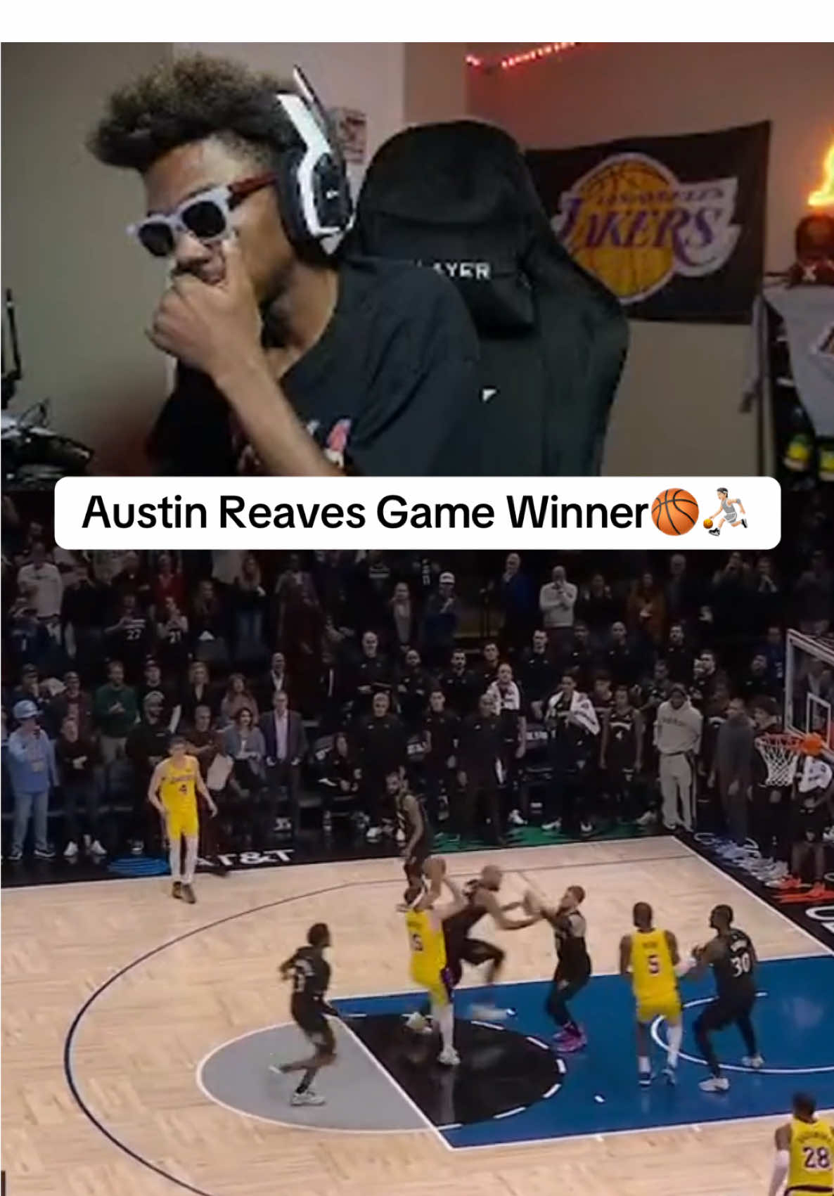 Austin Reaves called game🐐!!!!💜💛 #lakers #austinreaves #NBA #lebronjames #timberwolves 