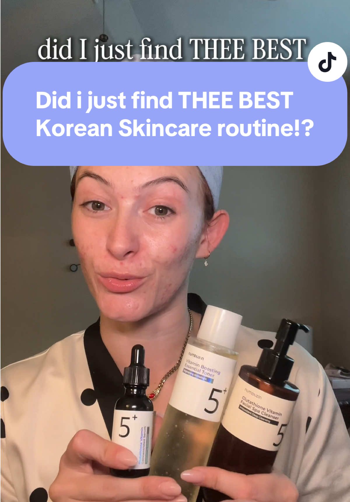 I ran out of my old routine and grabbed this out of my drawer on a whim 🥹 I love it sooo much!! Had to share 💗 @numbuzin #koreanskincare #numbuzin #brightening #skincareroutine #darkspots 