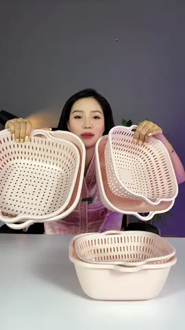 Bộ 6 món rổ kèm chậu nhựa Việt Nhật xịn mà tiện nha #giadungtienich 