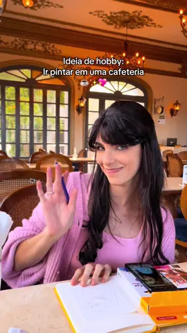 Ideia de hobby: ir pintar em uma cafeteria💖☕️ #lapisdecor #lápisdecor #arte #artista #hobby 