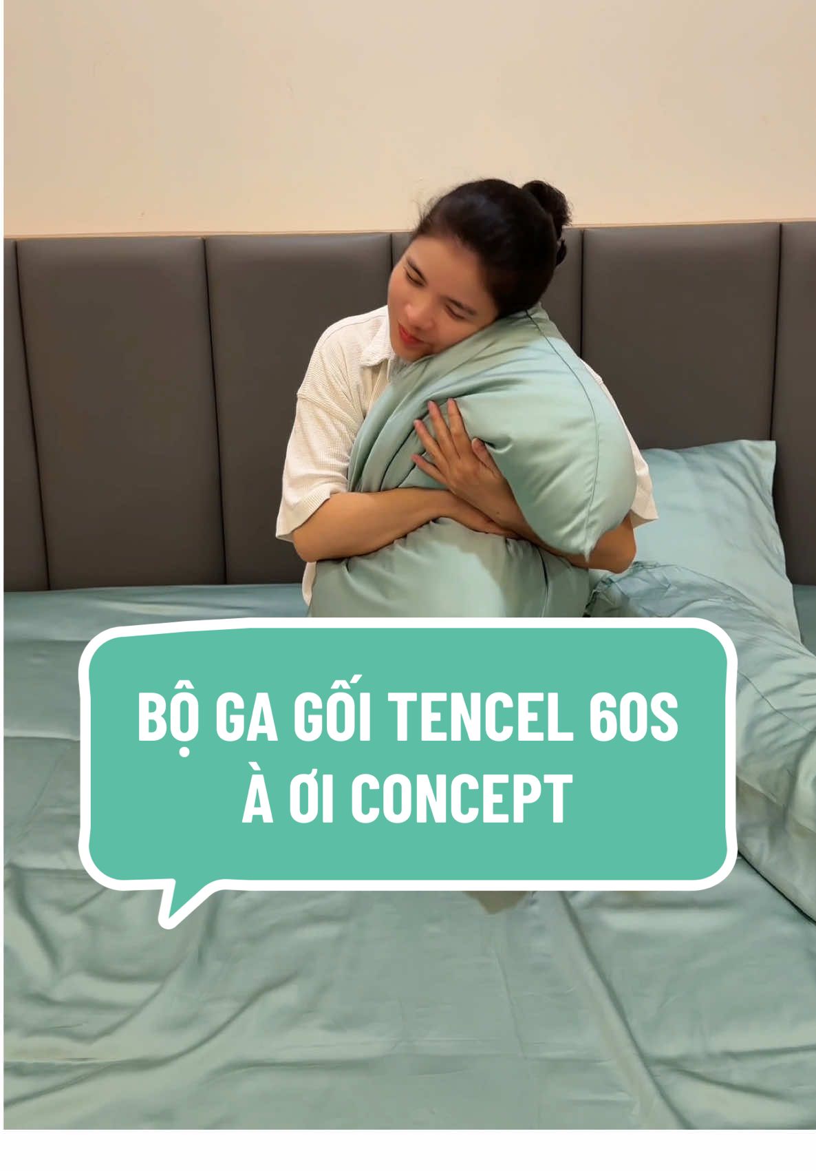 Bộ ga gối Tencel 60s của À Ơi Concept này tui mê lắm luôn, màu sắc của nó trên video có sự chênh lệch với bên ngoài do thiết bị quay và ánh sáng môi trường nha mấy bà ơi  #bogagoi #bogagoi3mon #aoiconcept #giadungtienich #phongngudep 