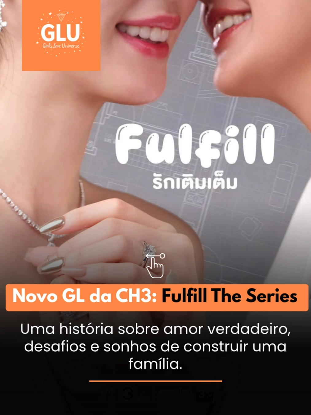 🌈👩‍❤️‍👩 Novo GL da CH3: Fulfill The Series - Assista Legendado! Já está no ar o piloto de Fulfill รักเติมเต็ม﻿ — um GL original da CH3 que já chegou conquistando o coração do público! 📱 Assista no Youtube: Canal @CH3Plus Protagonizada por [@bbam_s] (como Pafun) e [@oomeisaya] (como Aioon), a série mostra a vida delas após o casamento: 💕 O romance, o carinho e a força de companheiras 😢 Os conflitos e inseguranças de toda relação 🌱 E o novo sonho de Fun: aumentar a família e ter um bebê! Não perca os próximos capítulos, que prometem emoções, identificação e debates para todos os públicos GL.