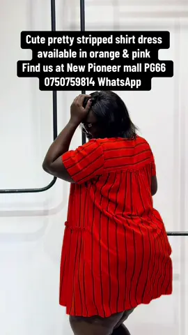 Shirt dress available in orange and pink Find us at New pioneer mall PG66  0750759814 we deliver at your cost #gwizafits #fy #plussizefashion 