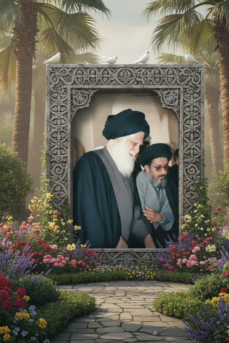 السَّلَامُ عَلَيْكَ يَا شَهِيدَ اللهِ السَّلَامُ عَلَيْكَ يَا وَلِيُّ اللَّهِ السَّلَامُ عَلَيْكَ يَا دَاعِيًا إِلَى اللهِ السَّلَامُ عَلَيْكَ يَا نَاصِرَ اللَّهِ السَّلَامُ عَلَيْكَ يَا نَاصِرَ رَسُولِ اللهِ السَّلَامُ عَلَيْكَ يَا نَاصِرَ ولي اللهِ السَّلَامُ عَلَيْكَ يَا نَاصِرَ أَحبَابِ اللهِ السَّلَامُ عَلَيْكَ يَا نَاصِرَ دِينِ اللَّهِ السَّلَامُ عَلَيْكَ يَا نَاصِرَ مَذْهَبِ اللهِ السَّلَامُ عَلَيْكَ يَا مُذَكِّرًا بِأَيَّامِ اللَّهِ السَّلَامُ عَلَيْكَ يَا هَادِيًا لِطَرِيقِ اللهِ السَّلَامُ عَلَيْكَ يَا مُحْيِي حَوْزَةِ اللَّهِ السَّلَامُ عَلَيْكَ يَا ذَاكِرًا للهِ السَّلَامُ عَلَيْكَ يَا نَاشِرَ مَعْرِفَةِ اللَّهِ، السَّلَامُ عَلَيْكَ يَا نَائِبَ وَلِيِّ اللَّهِ السَّلَامُ عَلَيْكَ يَا مُتَمِّمَ خُلُقٍ رَسُول اللهِ السَّلَامُ عَلَيْكَ يَا زَاهِدًا بِزُهْدِ وَلِيِّ اللَّهِ السَّلَامُ عَلَيْكَ يَا مُذِلَّ أَعْدَاءِ اللَّهِ السَّلَامُ عَلَيْكَ يَا نَاطِقَا بِالْحَقِّ لِلهِ السَّلَامُ عَلَيْكَ وَعَلَى نجليكَ الْمُصْطَفَى وَالْمُؤْمَّلِ الْفَانِينَ بِكَ لِلهِ السَّلَامُ عَلَى مُحَمَّدٍ الصَّدْرِ، وَالسَّلَامُ عَلَى نَجْلَاءِ مُحَمَّدٍ الصَّدْرِ، وَالسَّلَامُ عَلَى الْمُسْتَشْهَدِينَ بَيْنَ يَدَيْ مُحَمَّدٍ الصَّدْرِ، وَالسَّلَامُ عَلَى أَنْصَارِ مُحَمَّدٍ الصَّدرَ الَّذِينَ اتَّبَعُوهُ بِإِحْسَانٍ إِلَى يَوْمِ الدِّينِ إِلَى يَوْمِ الظُّهُورِ الْمُقَدَّسِ، وَرَحْمَةُ اللهِ وَبَرَكَاتُهُ.