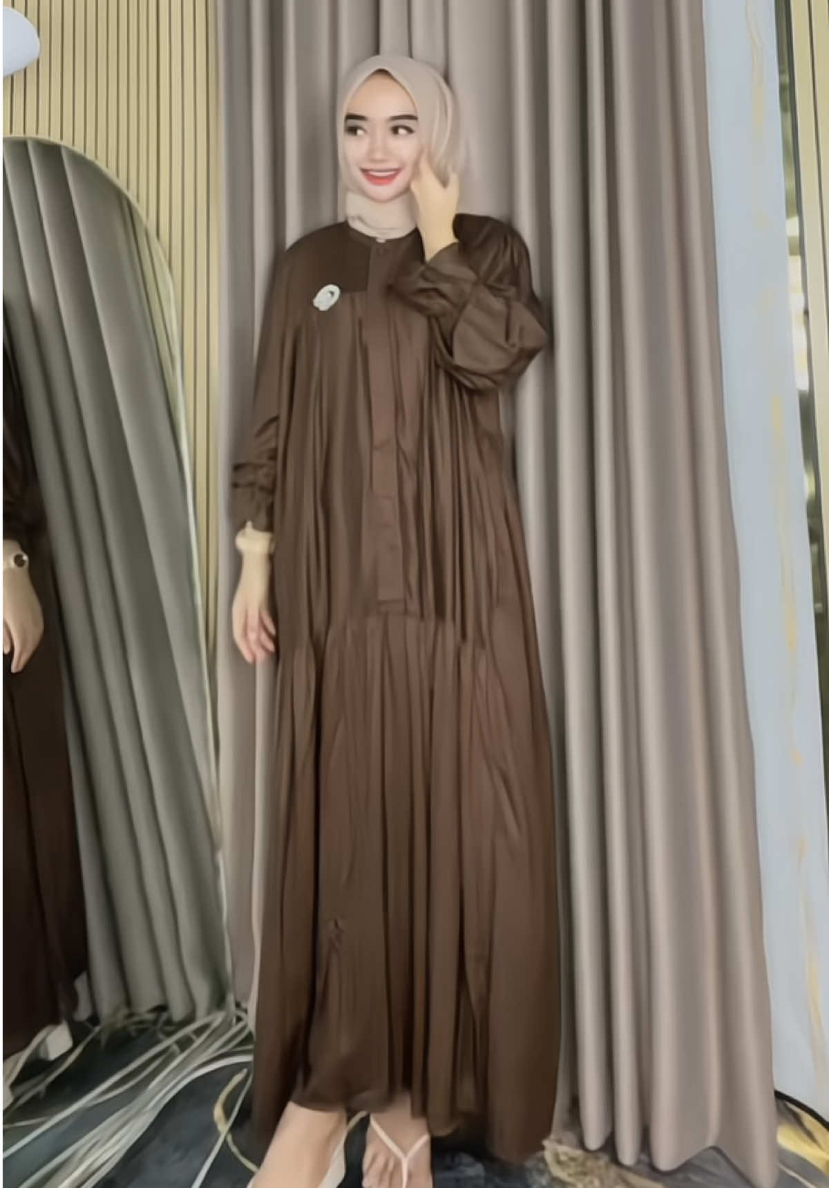 Gamis rample, gamis lebaran, gamis polos #gamislebaran2026 